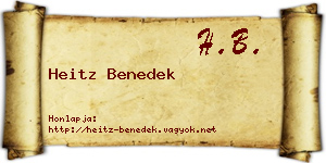 Heitz Benedek névjegykártya