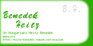 benedek heitz business card